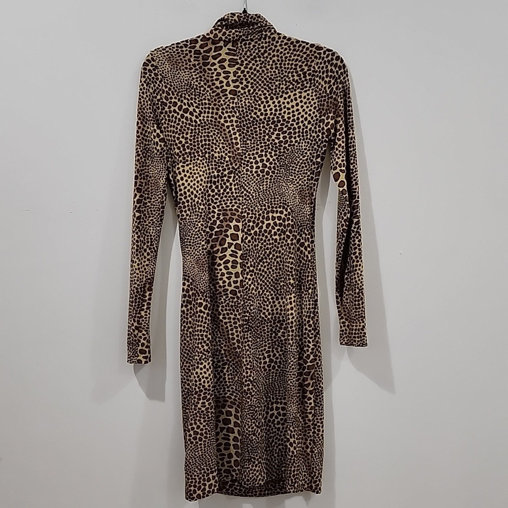 Norma Kamali Leopard Faux Wrap Dress - Picture 6 of 10